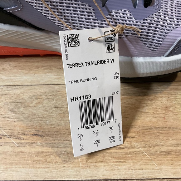 Women’s Adidas Terrex Trailrider W 5 Purple Black Sneakers Runner Trail Running - Picture 9 of 11